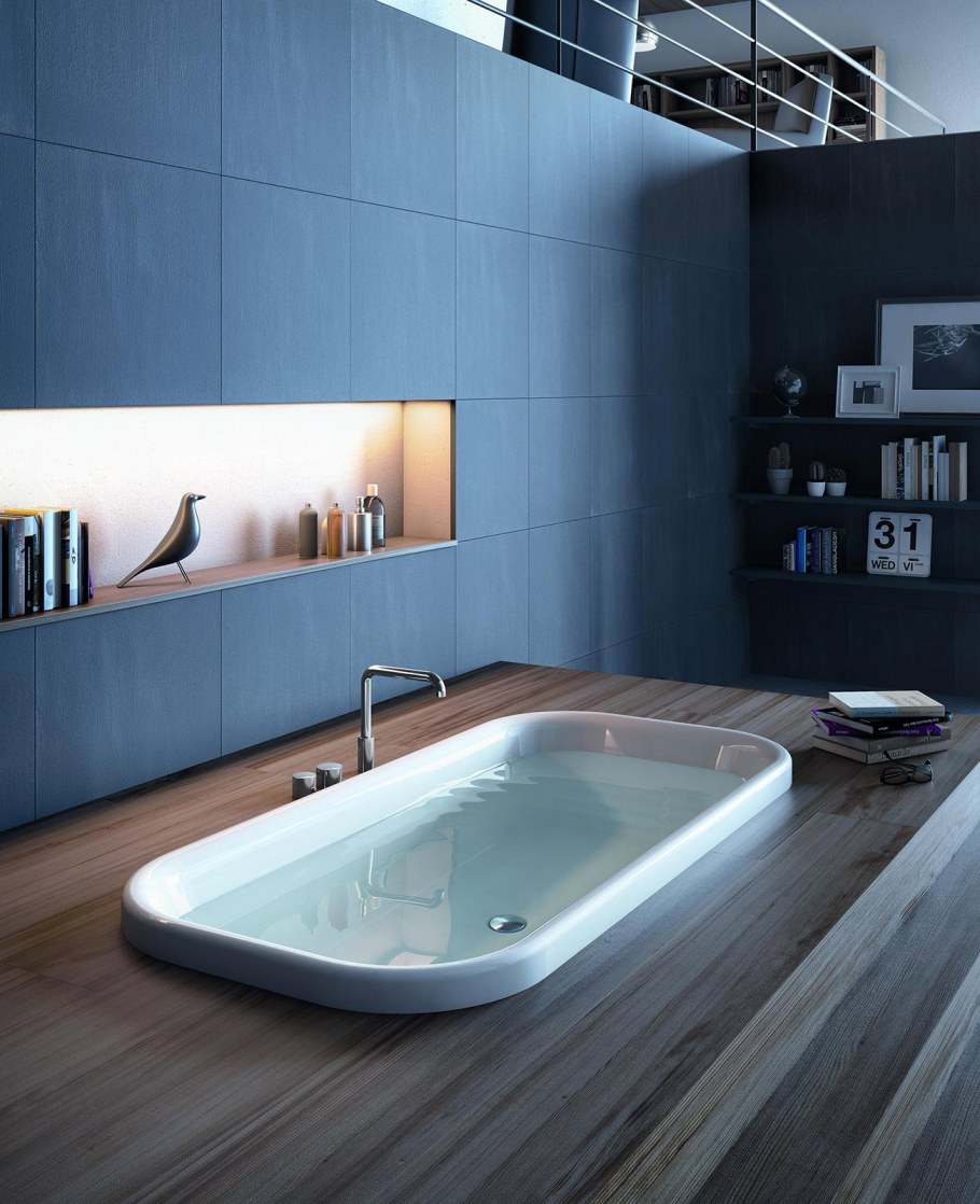 Ванна с гидромассажем Glass idromassaggio