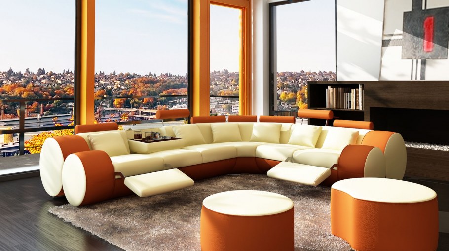 Диваны и кресло нестандартное в гостиную