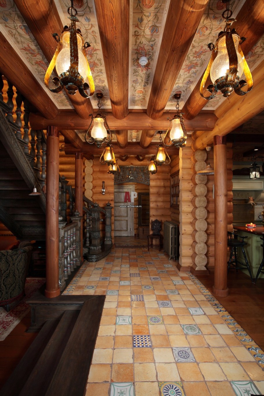 Деревянный интерьер в русском стиле