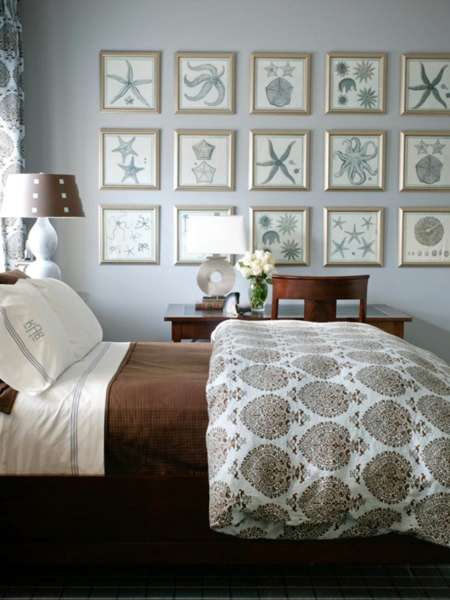 Декорация стены в спальне