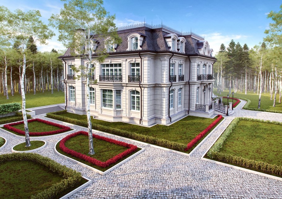 Интерьер холла в частном доме светлый