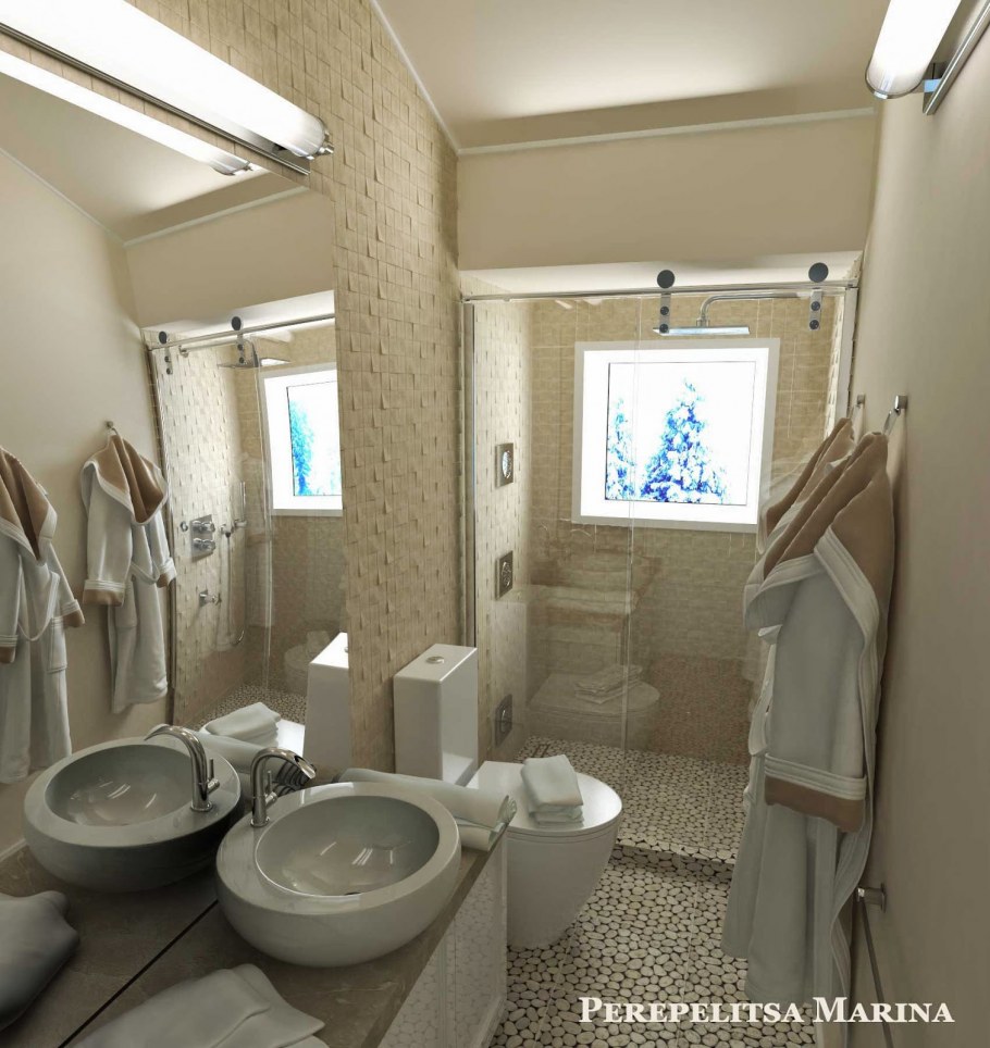 Интерьер ванной комнаты 2 на 2