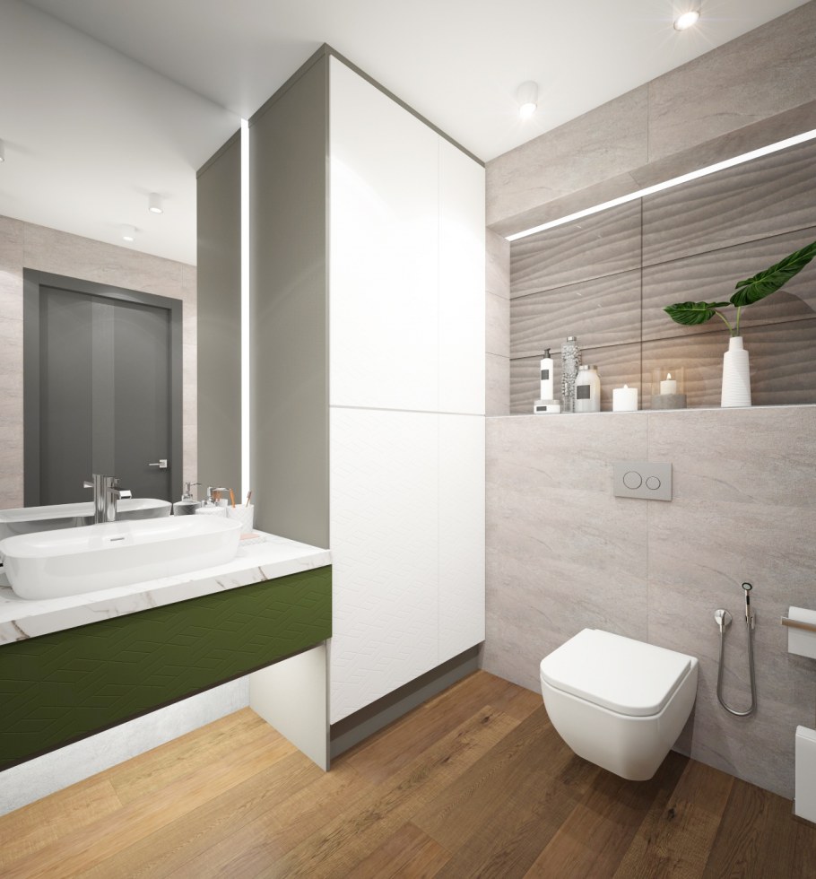 Совмещенный туалет с ванной