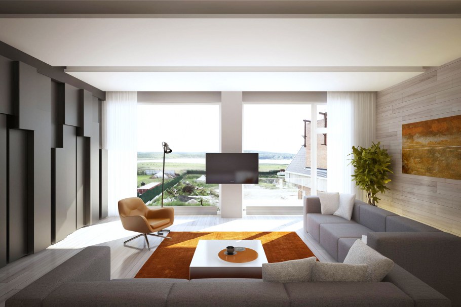 Гостиная в доме в стиле Минимализм