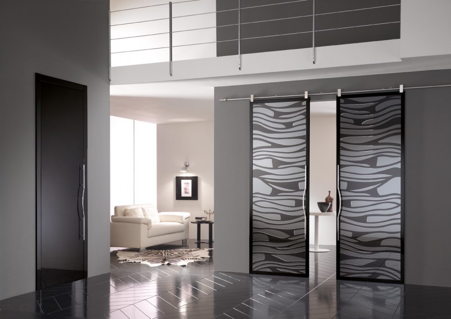 Дизайнерские стеклянные двери