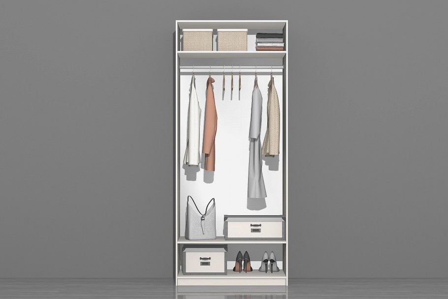 Шкаф 2-дверный Оскар 100х236 см