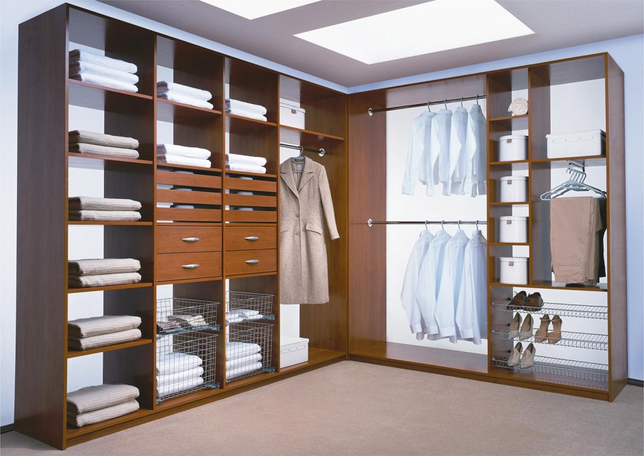 Гардеробные в белом цвете