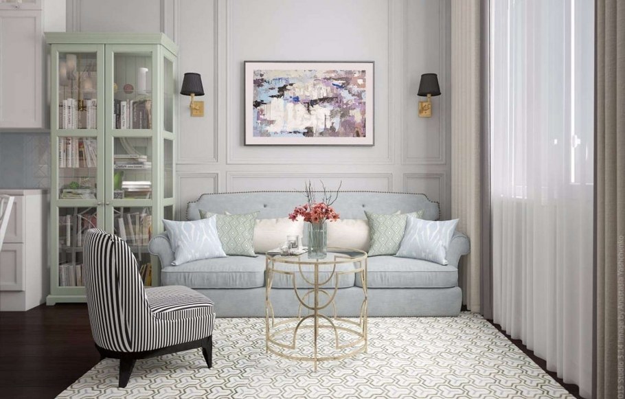 Маленькая гостиная в американском стиле