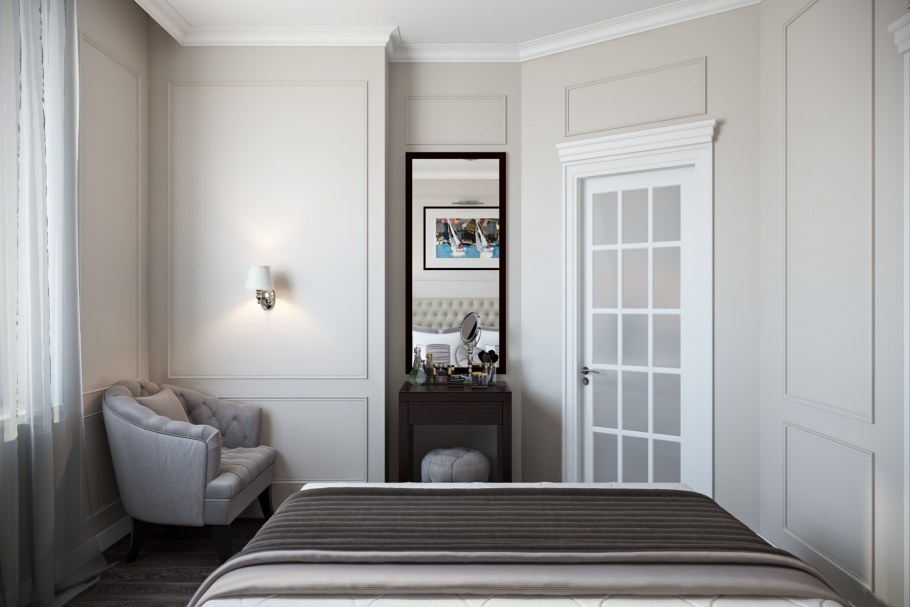 Спальня 10 кв м в стиле американская классика