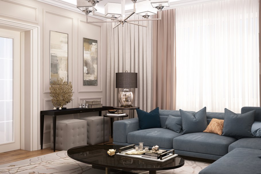 Небольшая гостиная американская классика