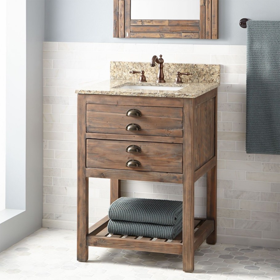 Деревянная тумба под раковину чашу