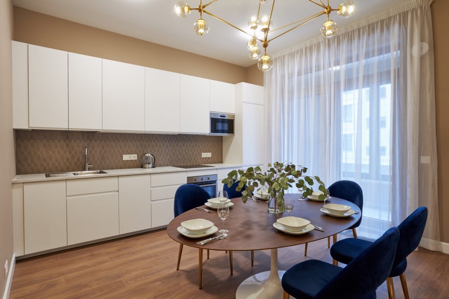 Кухня-гостиная Неоклассика 20 кв метров