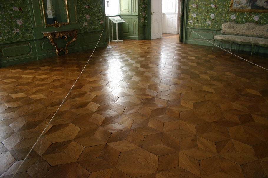 Пол из щитового паркета в интерьере