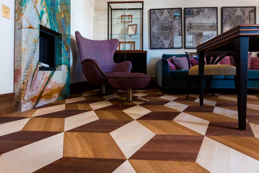 Штучный паркет в интерьере