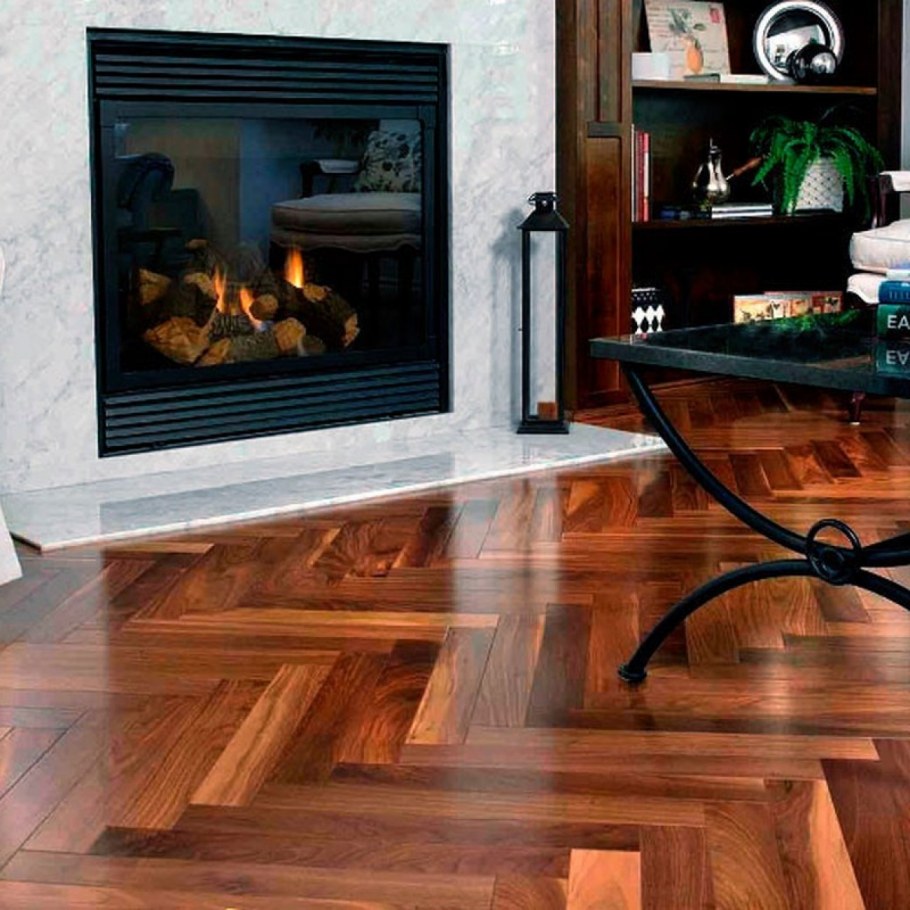 Штучный паркет в интерьере 70*420