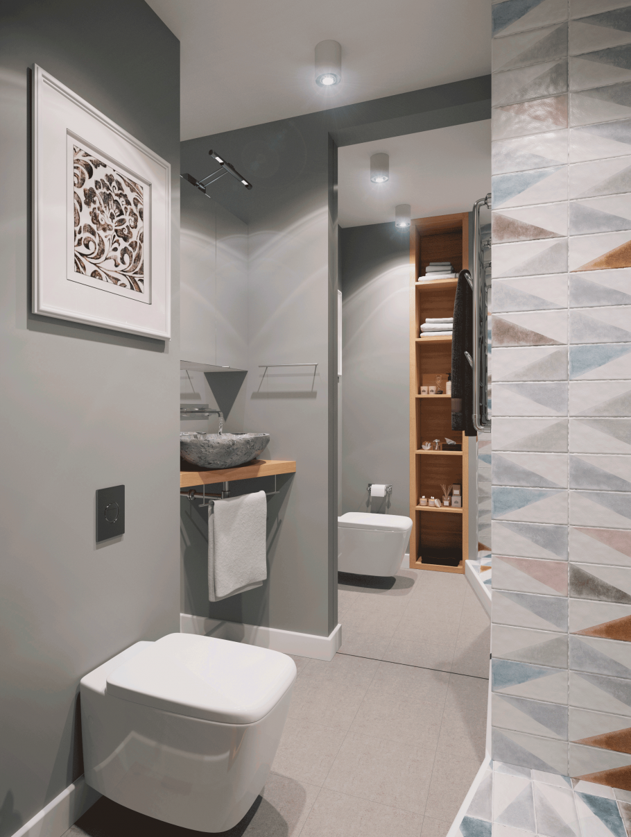 Интерьер гостевого туалета