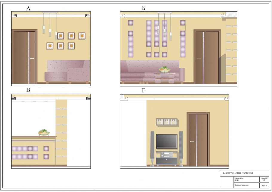 Развертка стен