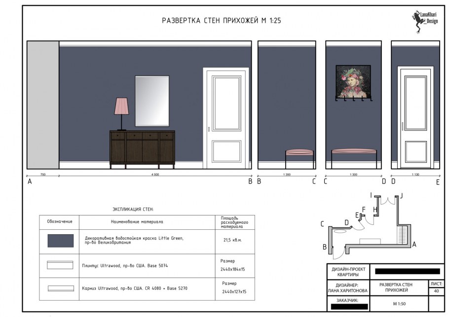 Ultrawood развертка стен
