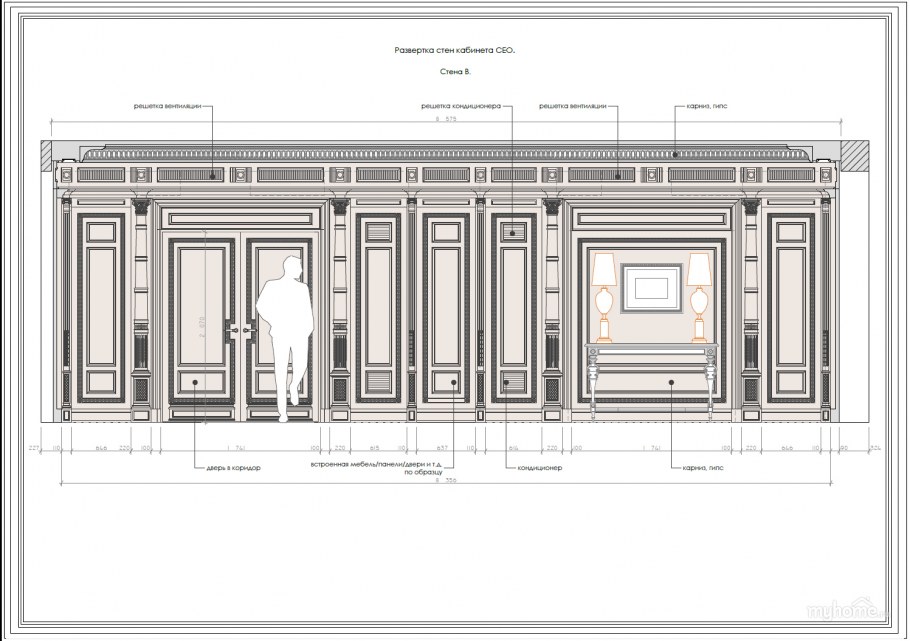 План развертки стен