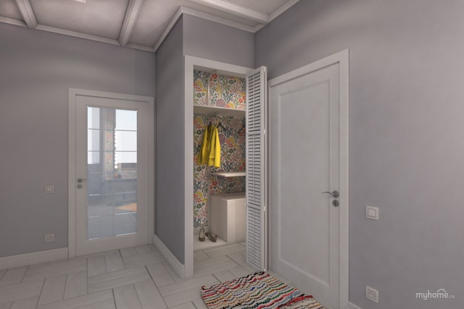 Интерьер узкой прихожей
