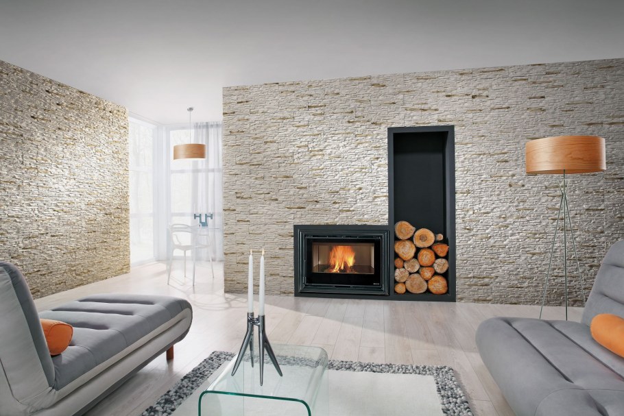 Гипсовый камень в интерьере