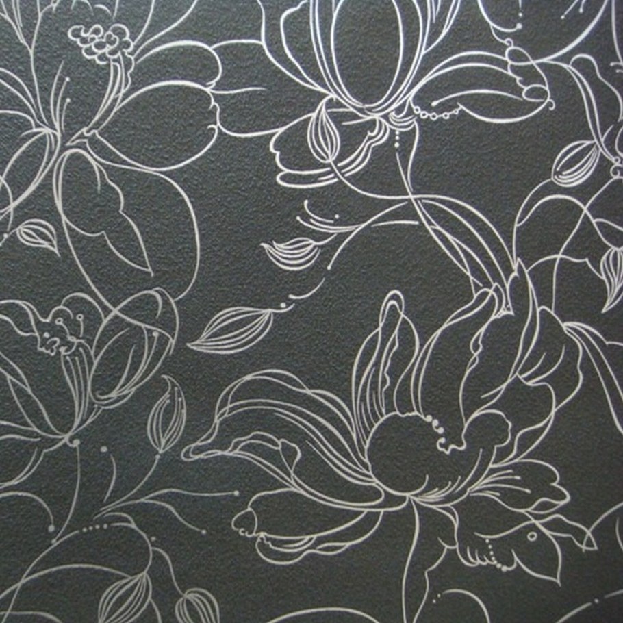 Обои 80109 Marburg Color флизелин 1,06*10,05м цветы, черный
