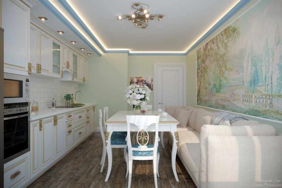 Дизайн кухонь по периметру п