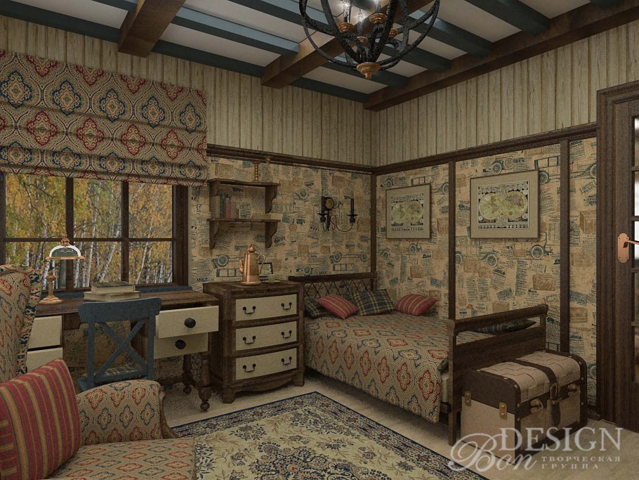 Комната в шотландском стиле