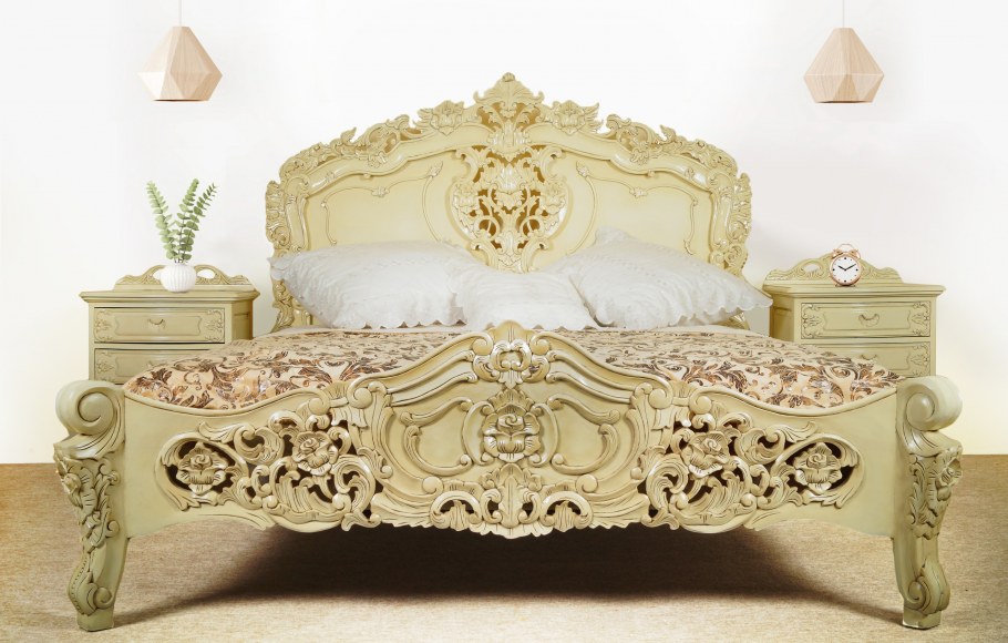 Кровать Барокко слоновая кость 80×200