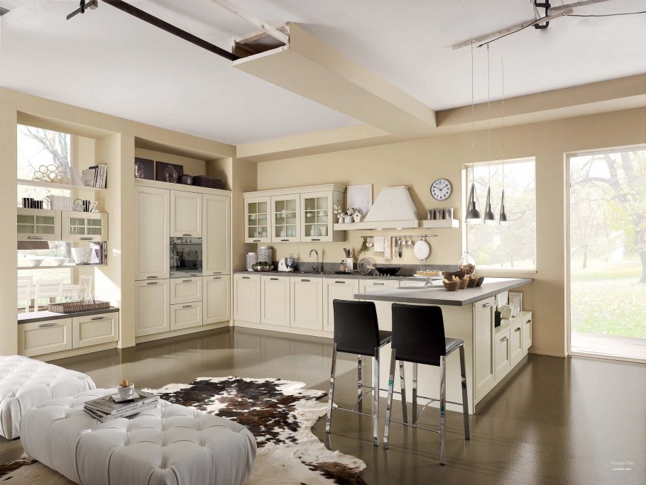 Кухня слоновая кость в интерьере