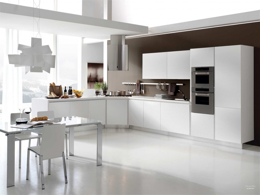 Белая кухня Италия Модерн