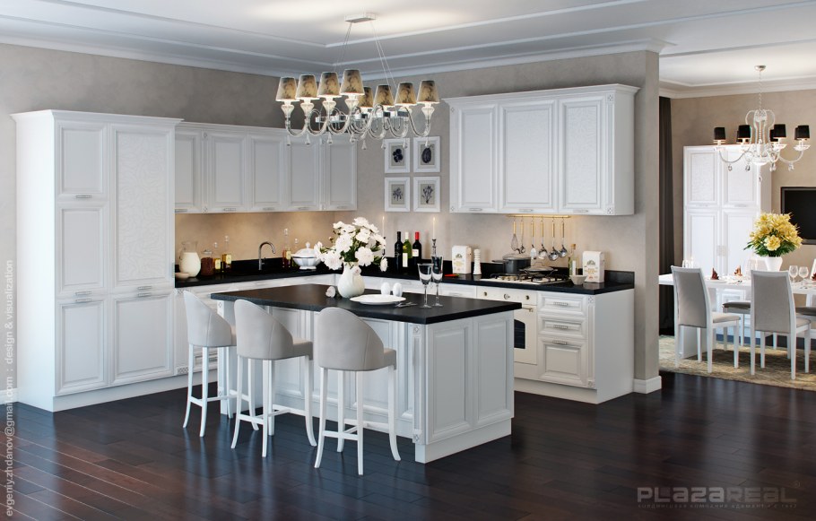 Кухня Леда белая Плаза Реал