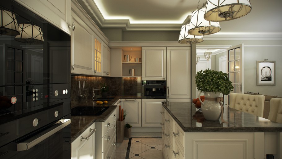 Кухня в стиле Неоклассика 10 кв.м