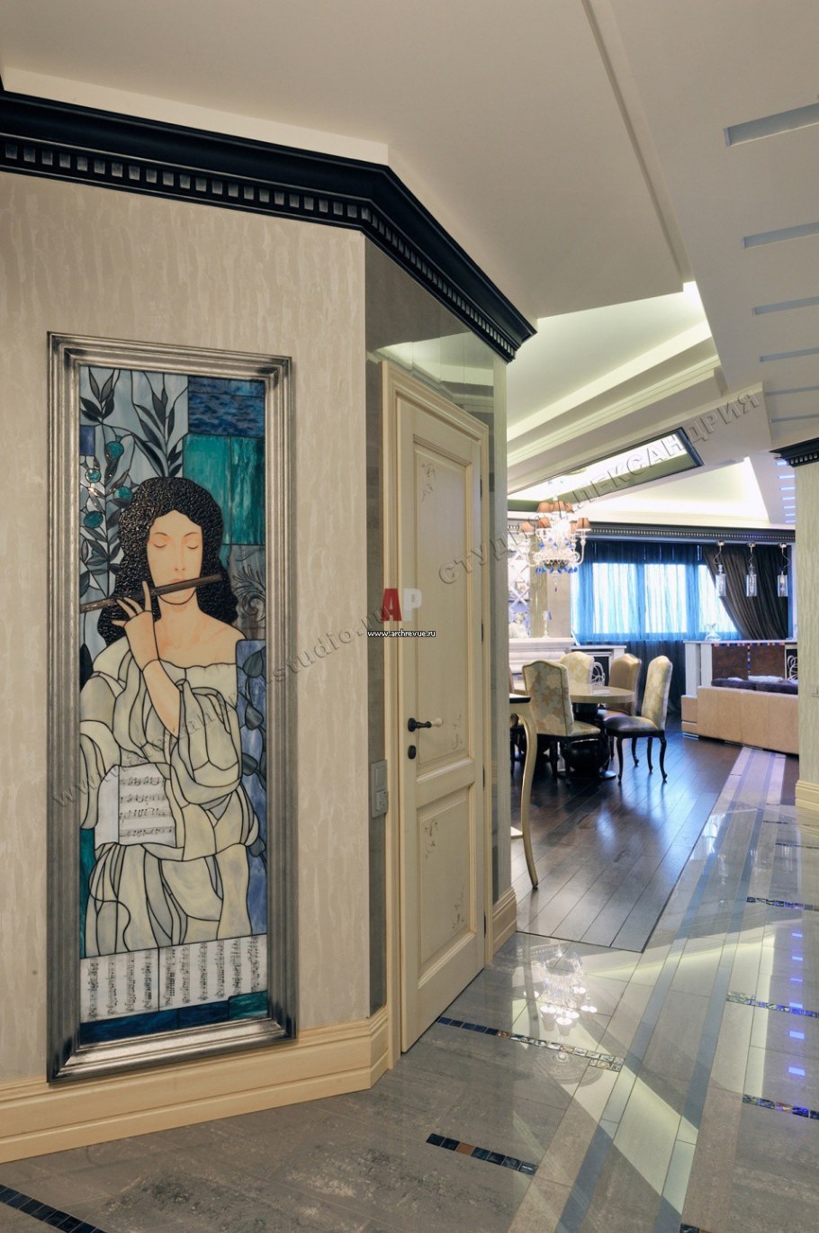 Александрийская дверь в интерьере