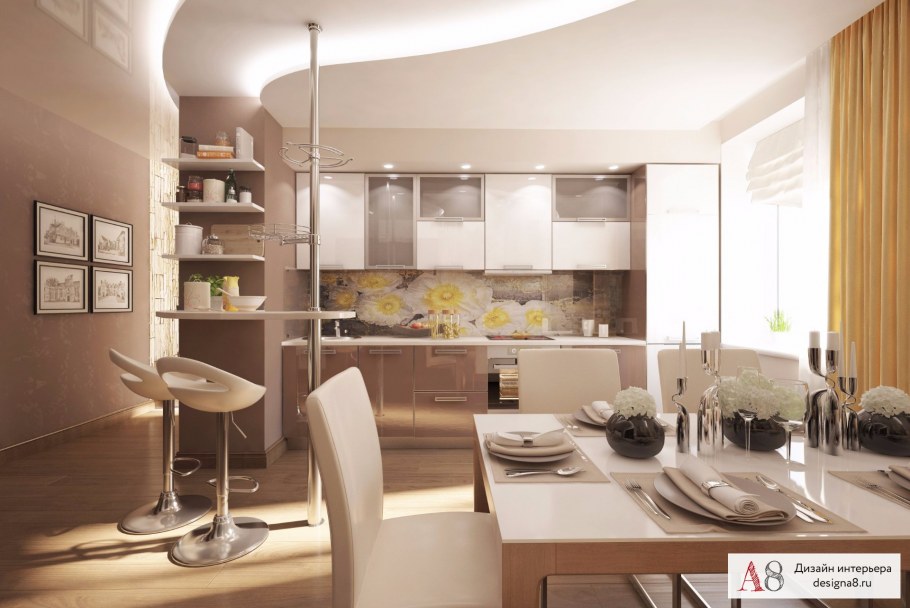 Дизайн квартиры трехкомнатной