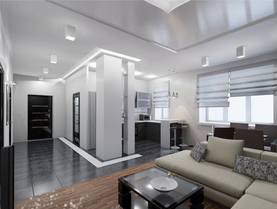 Интерьер трехкомнатной квартиры