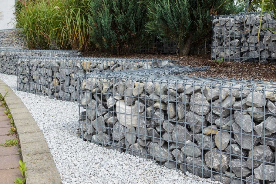 Ступеньки из габионов