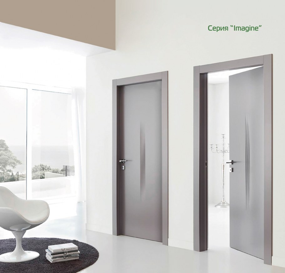 Двери межкомнатные серые