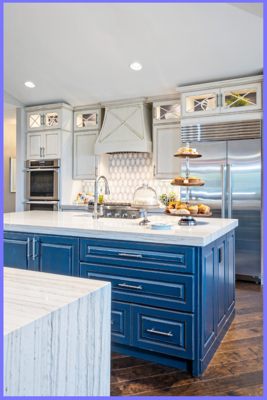 Синяя кухня в морском стиле