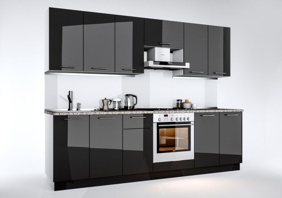 Черный кухонный гарнитур