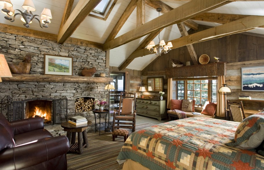 Отделка стен в деревенском стиле