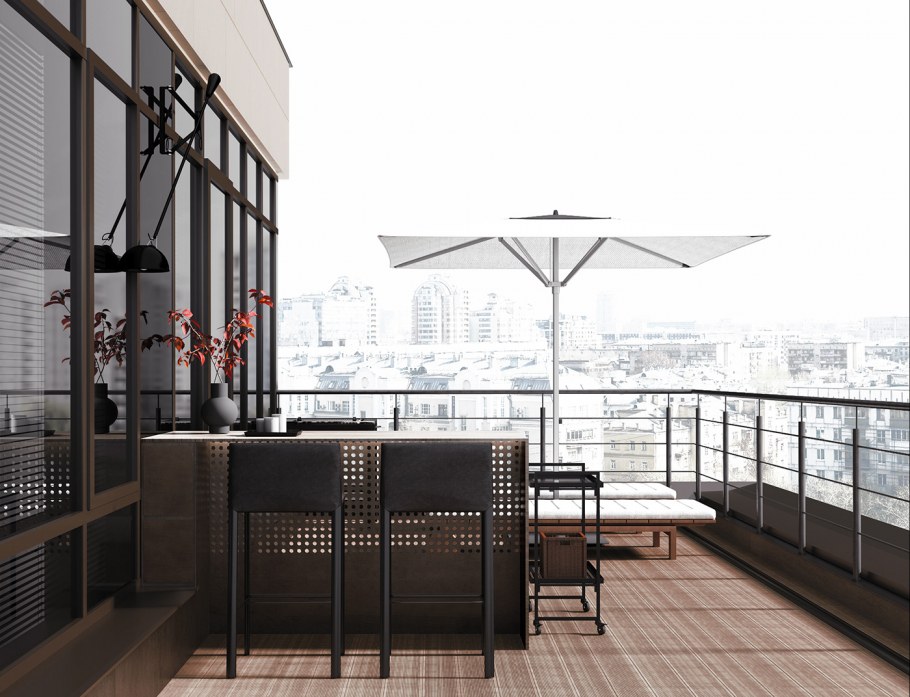 Зонирование кухни и столовой