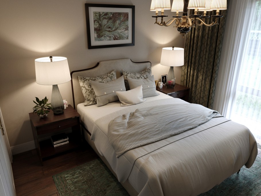 Амбарная дверь изголовье кровати