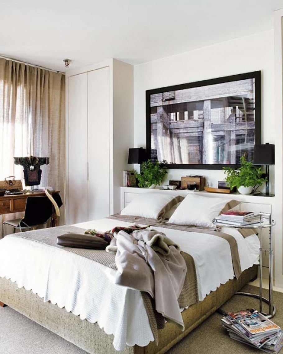 Скрытое крепление изголовья к стене