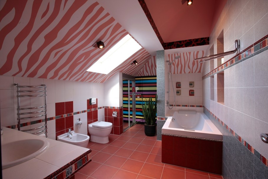 Ванная на мансарде