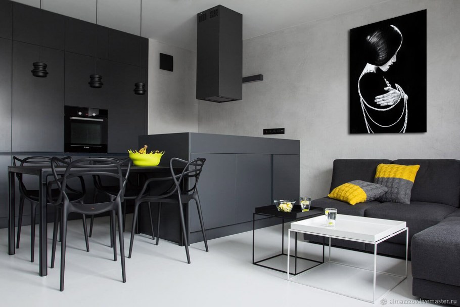 Черная мебель в интерьере