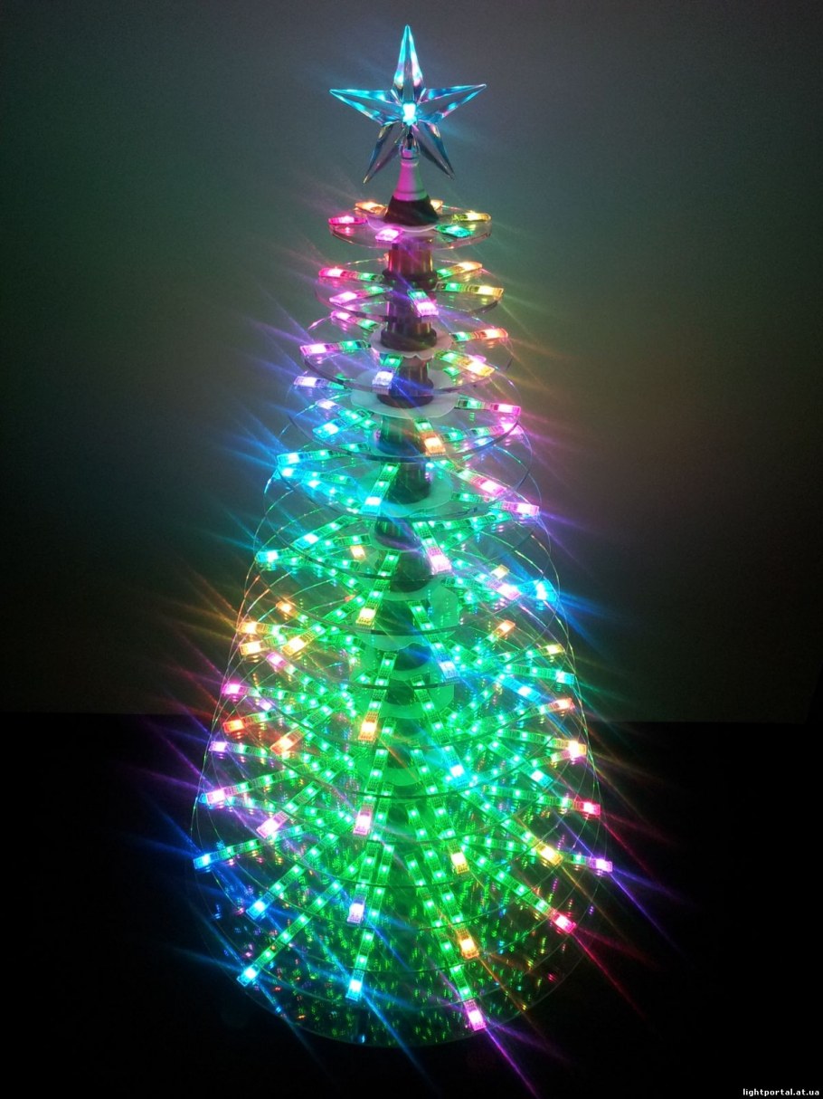 Световые снежинки красные