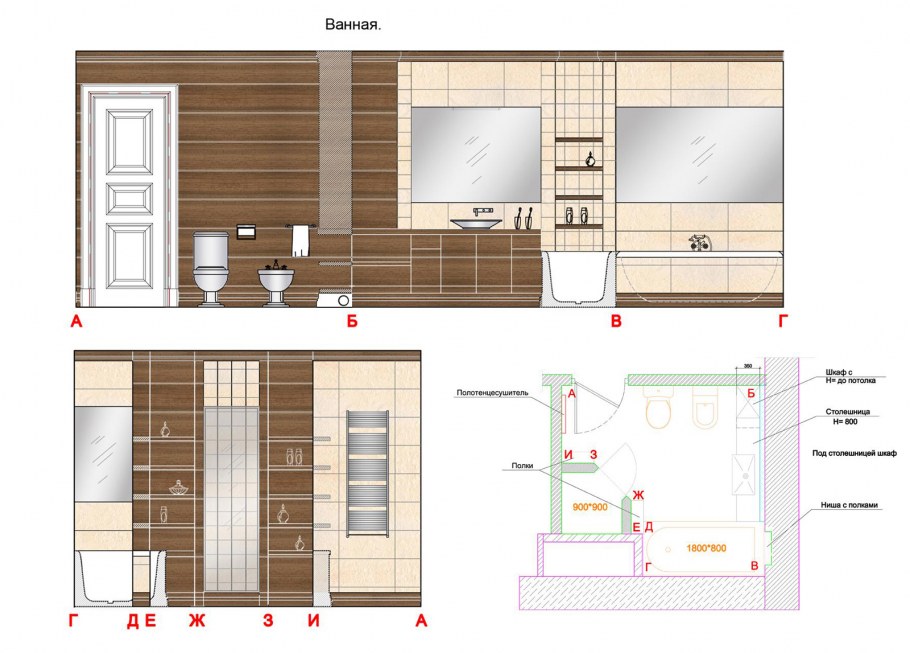Архикад развертка стен