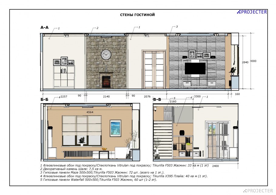 Развертки стен в скетчапе