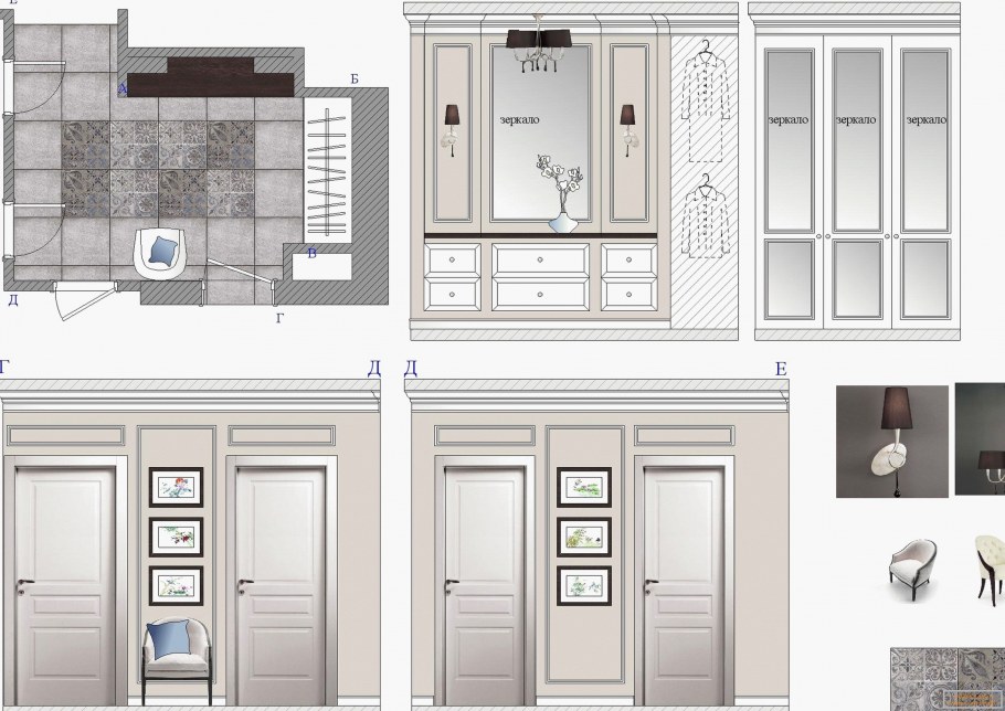 Молдинги на развертке